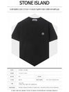 Logo Patch Short Sleeve T-Shirt Black - STONE ISLAND - BALAAN 3