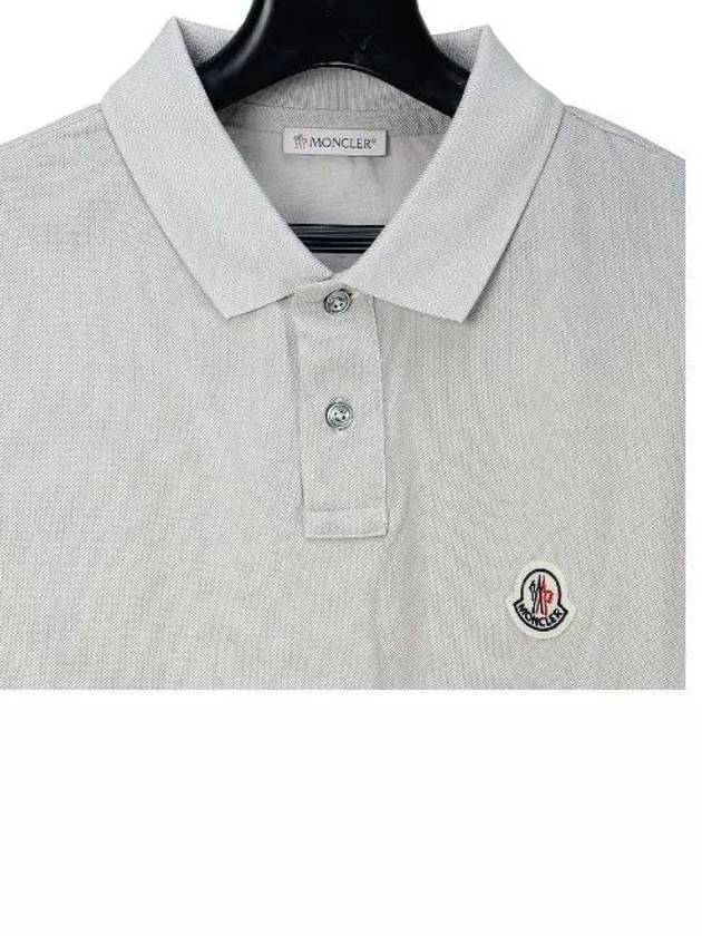 8A72110 84673 905 Polo Tshirt Gray Men’s Short Sleeve - MONCLER - BALAAN 3