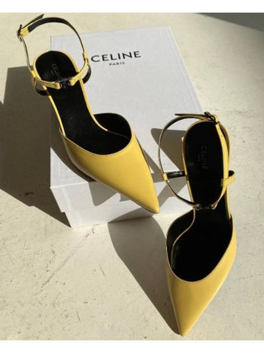 Women's Logo Slingback Heel Yellow - CELINE - BALAAN 1