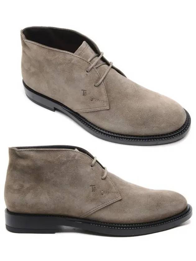 Men's Suede Desert Ankle Boots Dove Grey - TOD'S - BALAAN 2