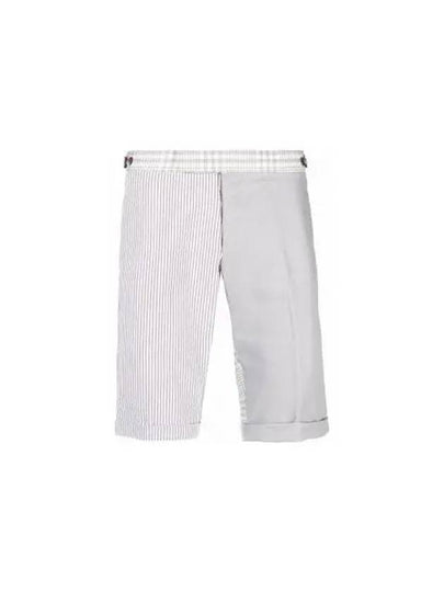 Fun Mix Linen Side Tab Shorts Grey - THOM BROWNE - BALAAN 2