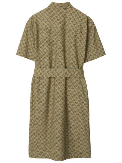 Burberry Nova Check Belted Waist Cotton Shirt Dress, Brand Size 8 (US Size 6) - BURBERRY - BALAAN 2