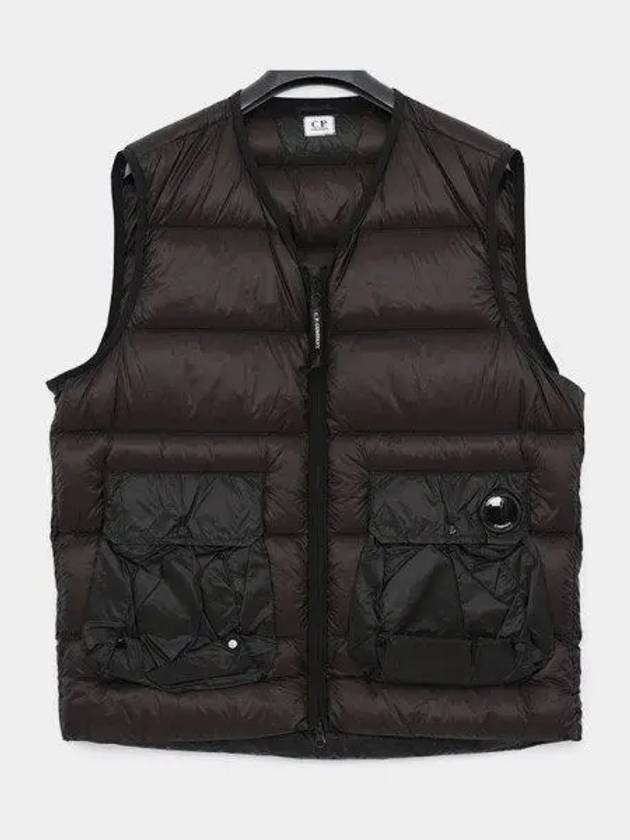 Lens Detail Zip-Up Quilted Vest Black - CP COMPANY - BALAAN 2