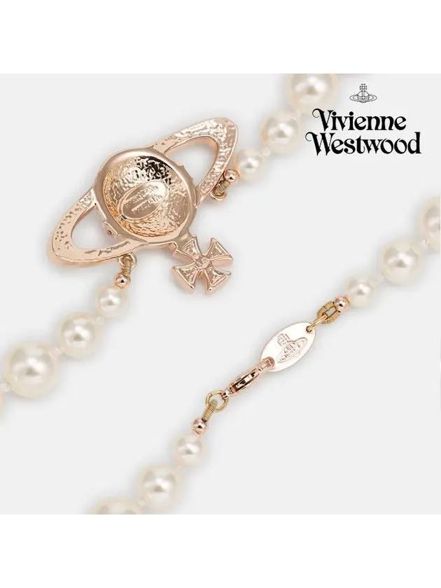 One Row Pearl Bas Relief Necklace Rose Gold - VIVIENNE WESTWOOD - BALAAN 5