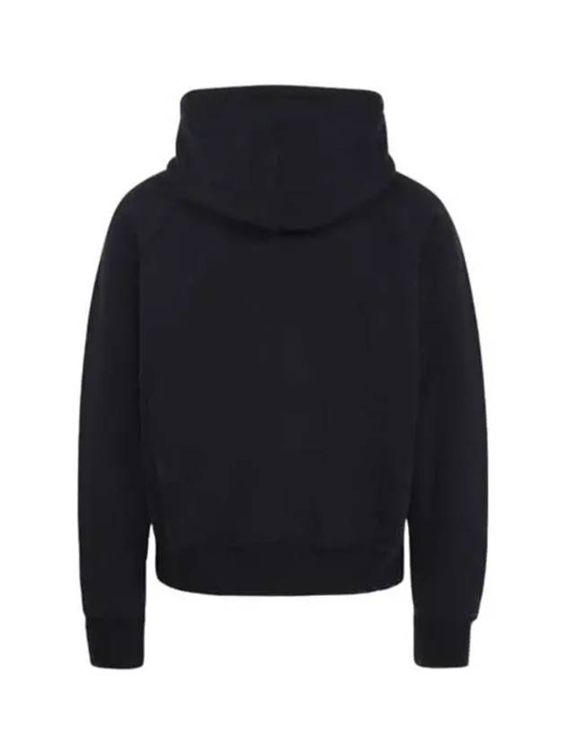 Heart Logo Cotton Hoodie Black - AMI - BALAAN 3