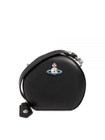 Small Leather Round Cross Bag Black - VIVIENNE WESTWOOD - BALAAN 1