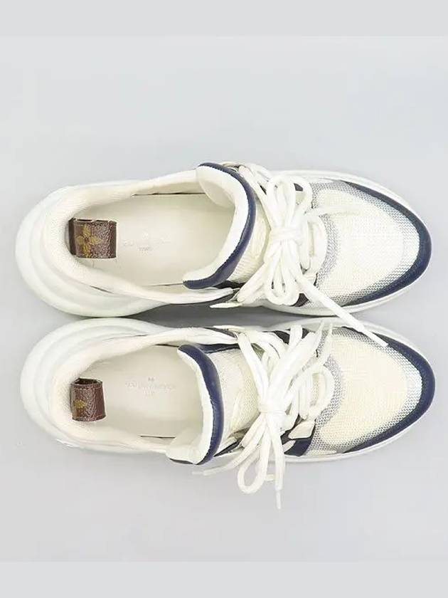 1A4NGQ White Blue Leather Graffiti LV Archlight Women s Sneakers 240 - LOUIS VUITTON - BALAAN 6