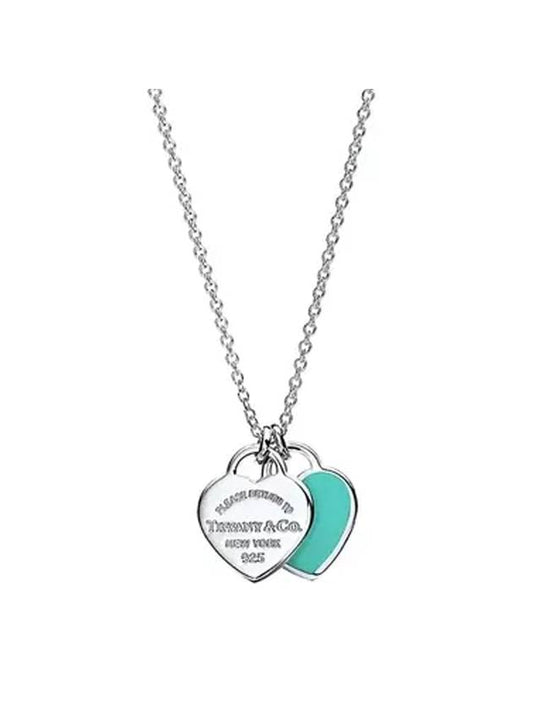 Tiffany & Co. Return To Tiffany Blue Double Heart Tag Pendant Mini Silver - TIFFANY & CO. - BALAAN.