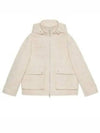 Jumbo GG Canvas Puffer Hooded Jacket White - GUCCI - BALAAN 2