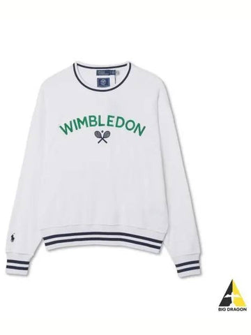 W Wimbledon terry sweatshirt white - POLO RALPH LAUREN - BALAAN 1