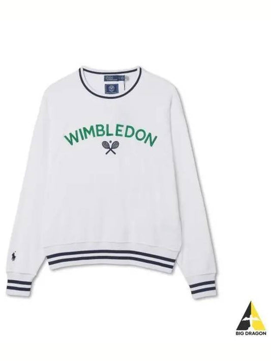 W Wimbledon terry sweatshirt white - POLO RALPH LAUREN - BALAAN 1