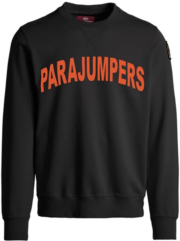 Men's Caleb CALEB Cotton Sweatshirt Black - PARAJUMPERS - BALAAN 2