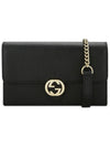 GG Interlocking Chain Strap Cross Bag Black - GUCCI - BALAAN 2