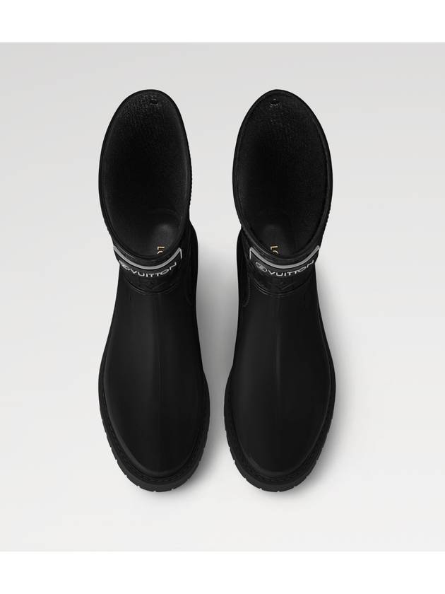 Drops Flat Half Rain Boots Black - LOUIS VUITTON - BALAAN 4