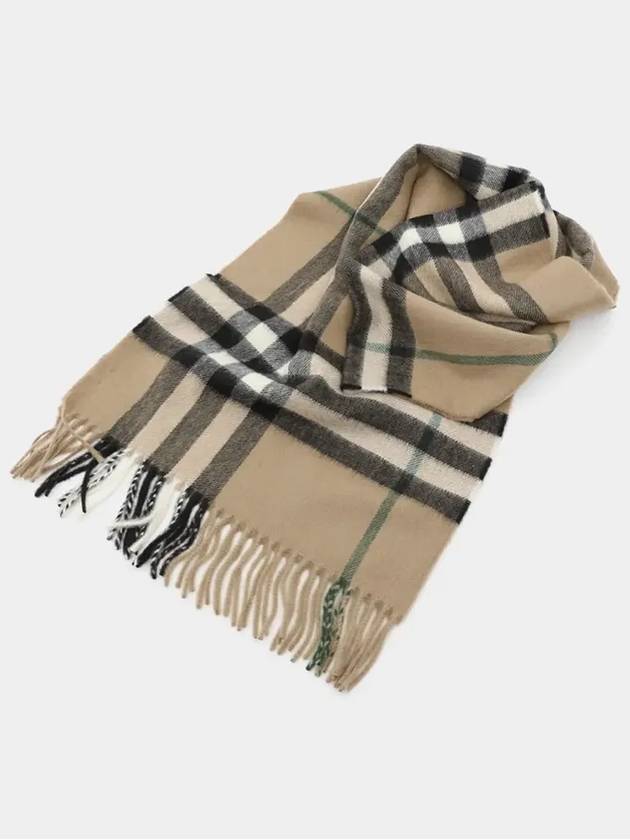 Check Cashmere Scarf Beige - BURBERRY - BALAAN 4