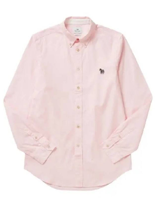 Men's Logo Patch Long Sleeve Shirt Light Pink - PAUL SMITH - BALAAN 2