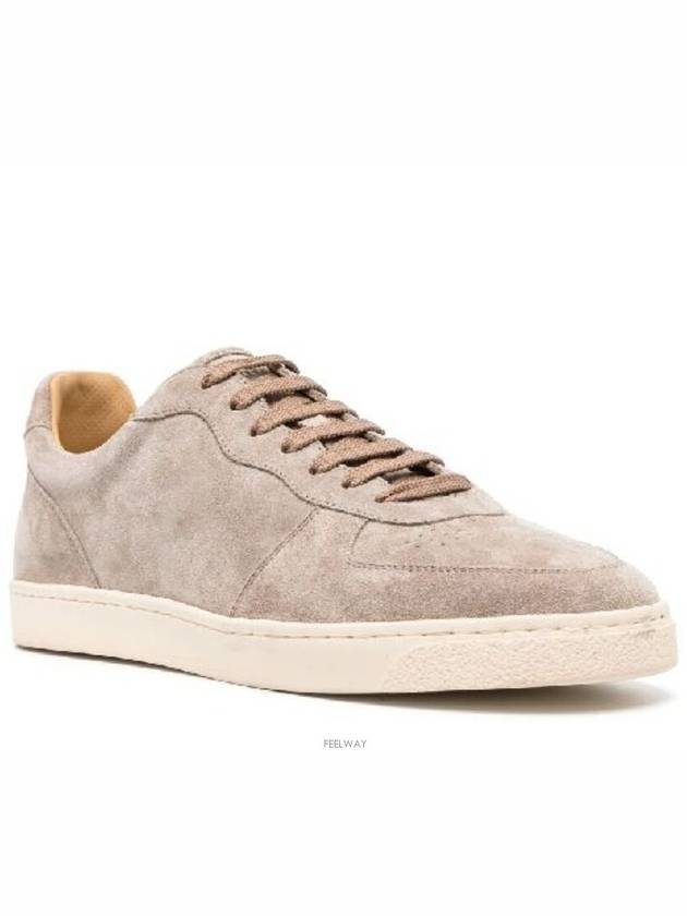 Suede Low Top Sneakers Beige - BRUNELLO CUCINELLI - BALAAN 3