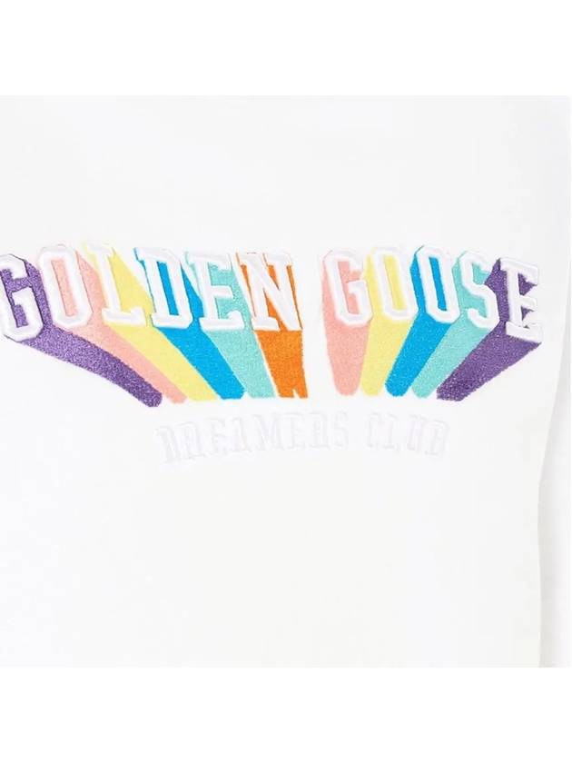 Rainbow Logo Print Sweatshirt White - GOLDEN GOOSE - BALAAN 5