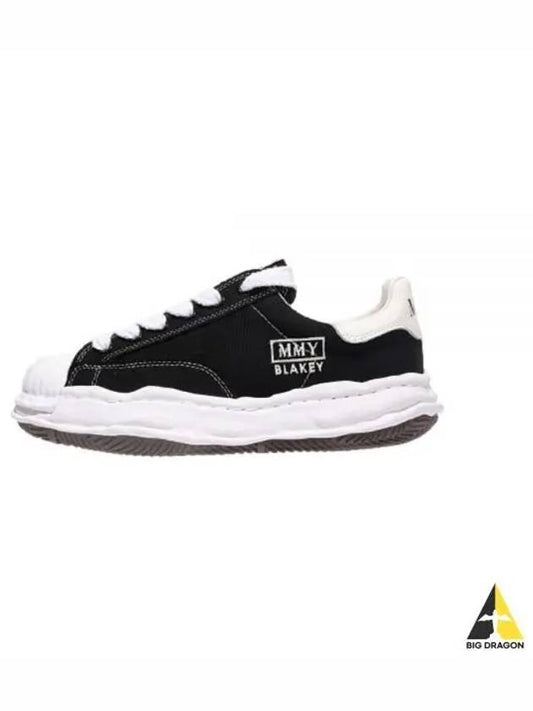 A08FW735 BLACK Blakey canvas low top sneakers - MIHARA YASUHIRO - BALAAN 1