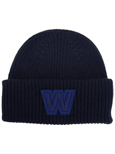 Alben Logo Virgin Wool Beanie Navy - MAX MARA - BALAAN 2