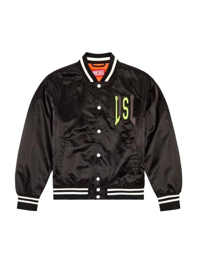 Men's Satin Lies Patches Track Jacket Black - DIESEL - BALAAN 2