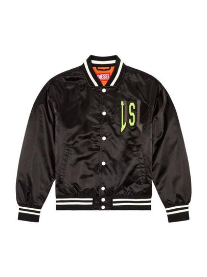 Men's Satin Lies Patches Track Jacket Black - DIESEL - BALAAN 2