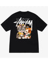 Kitten Print Short Sleeve T-Shirt Black - STUSSY - BALAAN 2