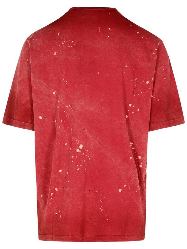 DSQUARED2 Red Cotton T-Shirt - DSQUARED2 - BALAAN 3