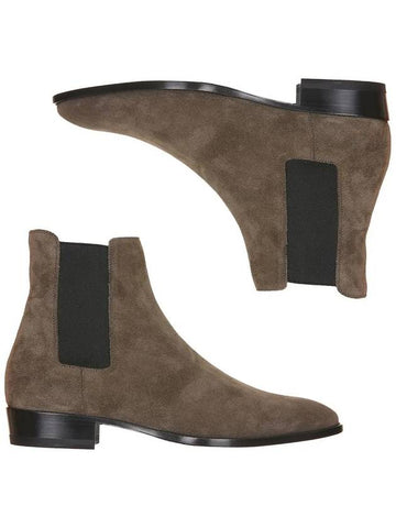 443208 BT300 2853 Saint Laurent Suede Wyatt Chelsea Boots - SAINT LAURENT - BALAAN 1