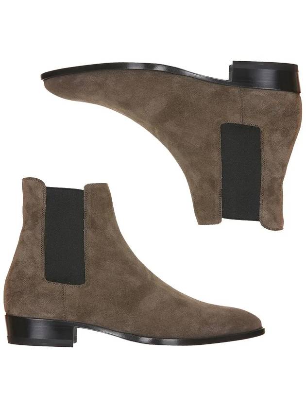 Suede Classic Wyatt Chelsea Boots Brown - SAINT LAURENT - BALAAN 2