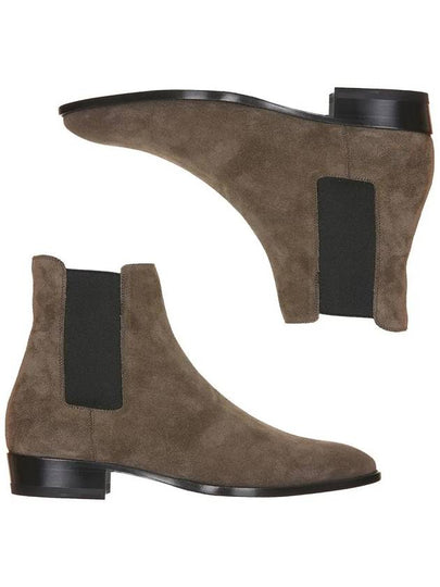 Suede Classic Wyatt Chelsea Boots Brown - SAINT LAURENT - BALAAN 2