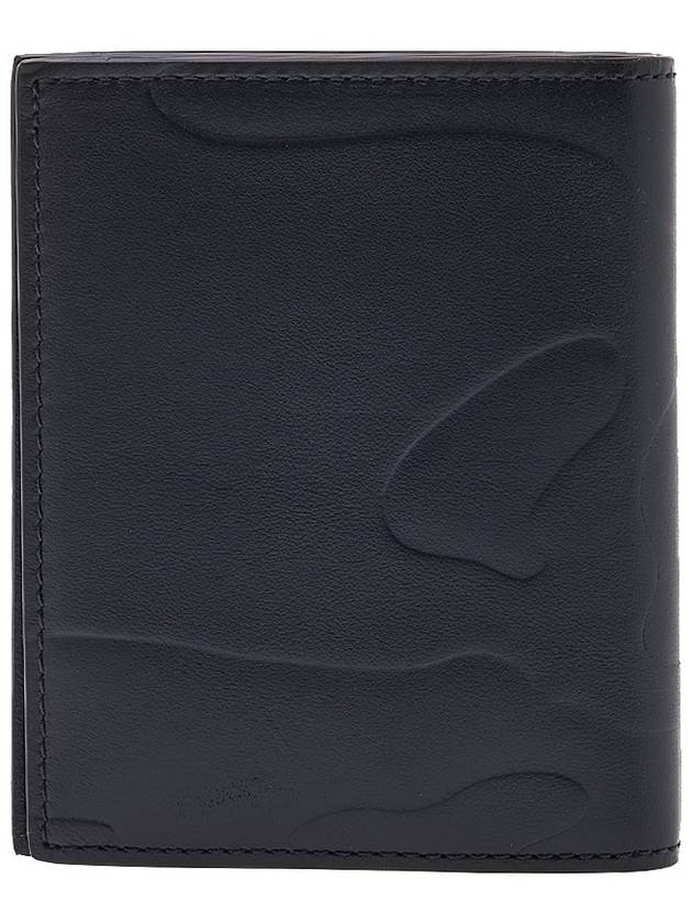 Camo Embossed Leather Tri-Fold Half Wallet Black - MULBERRY - BALAAN 4