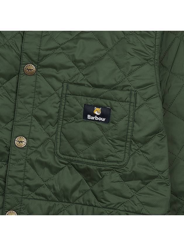 Kenning Quilting  Logo Patch Jacket Green - BARBOUR - BALAAN 7