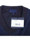 Vneck net sweater M06PL8A012 black navy - LANVIN - BALAAN 5