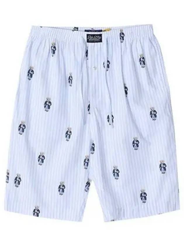 Bear Stripe Pajama Shorts Blue - POLO RALPH LAUREN - BALAAN 2