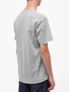 Men's Garment Dying Embroidered Logo Patch Short Sleeve T-Shirt Grey - STONE ISLAND - BALAAN 5