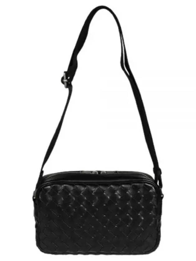 Classic Intrecciato Small Camera Cross Bag Black - BOTTEGA VENETA - BALAAN 2