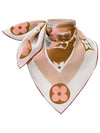 LV Unlocked Square 90 Scarf Beige - LOUIS VUITTON - BALAAN 4