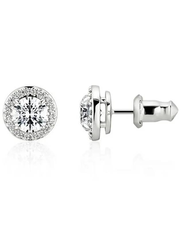 Constella Stud Rhodium Pave Earrings Silver - SWAROVSKI - BALAAN 4