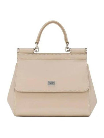 Sicily Small Calfskin Tote Bag Beige - DOLCE&GABBANA - BALAAN 1