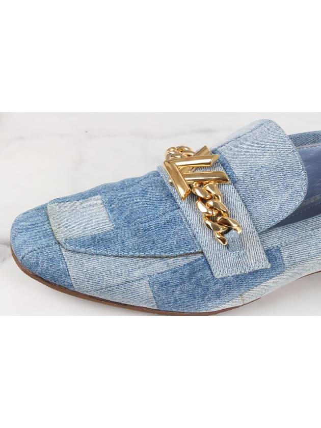 LV initial gold denim loafers 37 240 - LOUIS VUITTON - BALAAN 6