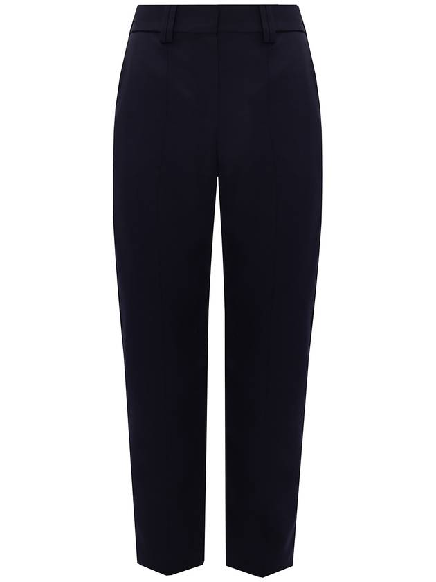 NAVY BLUE TAPERED LEG TROUSERS - BALMAIN - BALAAN 1