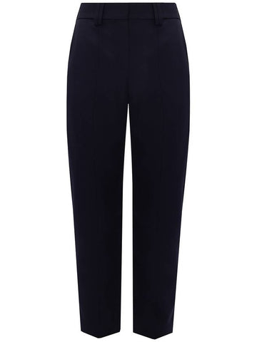 NAVY BLUE TAPERED LEG TROUSERS - BALMAIN - BALAAN 1