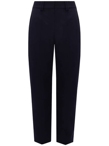 NAVY BLUE TAPERED LEG TROUSERS - BALMAIN - BALAAN 1