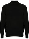 Lightweight knit wool turtleneck black - RVR LARDINI - BALAAN 1