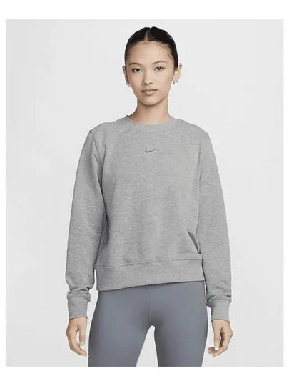 Dri Fit One Crew Neck French Terry Sweatshirt Grey - NIKE - BALAAN 2