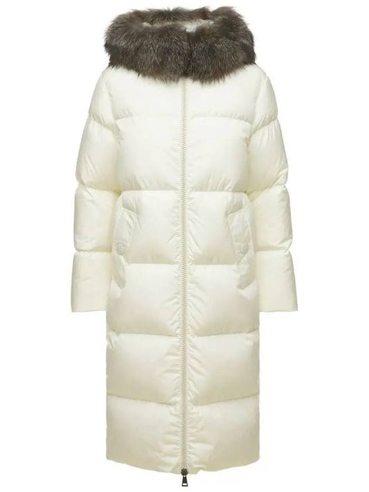 Women's Marrionier Fur Hood Quilted Long Padding White - MONCLER - BALAAN 2