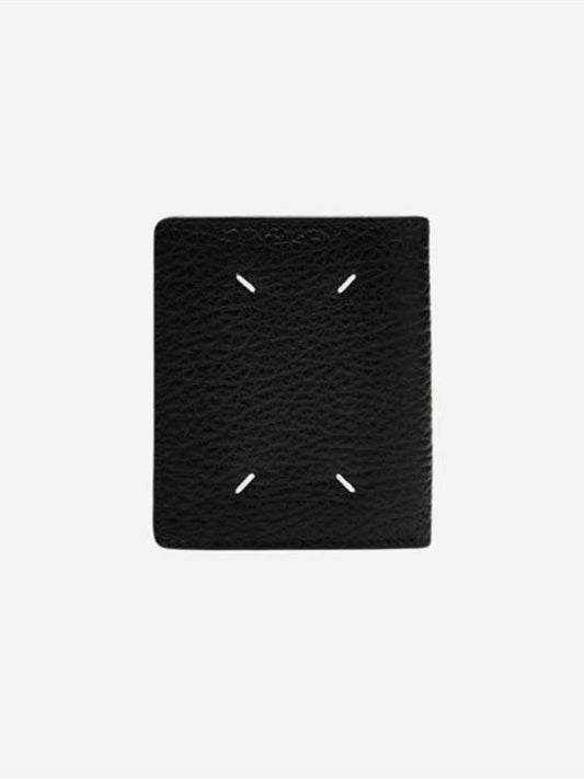 Stitch Leather Compact Half Wallet Black - MAISON MARGIELA - BALAAN 2