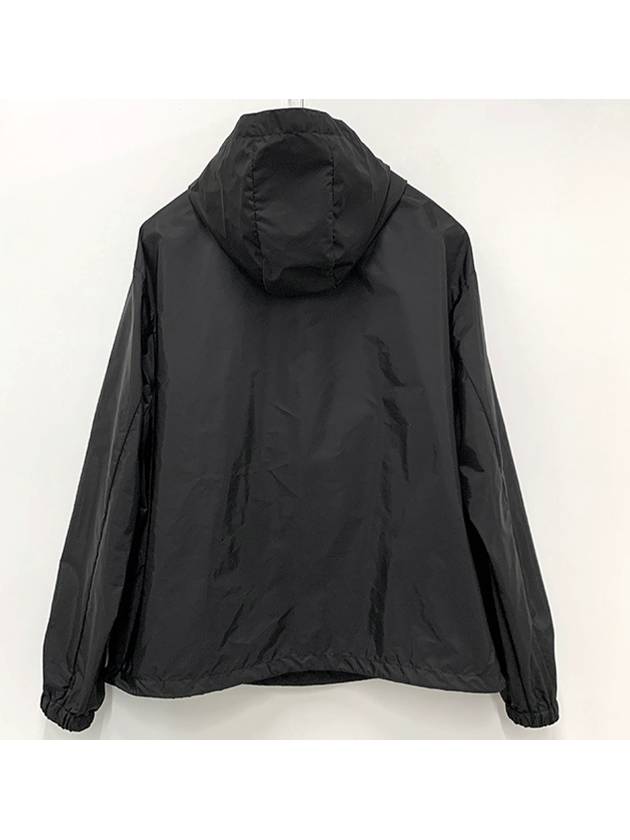 Triangle Logo Re-Nylon Hoodie Black - PRADA - BALAAN 3