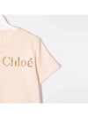 Kids Logo Short Sleeve T Shirt Pink C15D41 45F - CHLOE - BALAAN 4